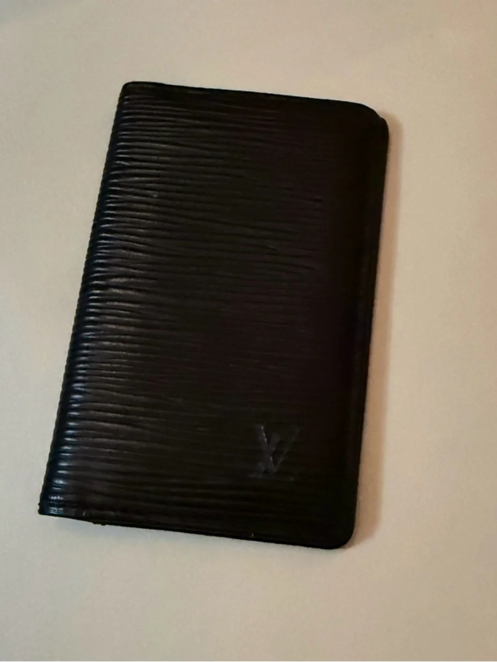 Louis Vuitton Black EPI Textured Leather Card Holder